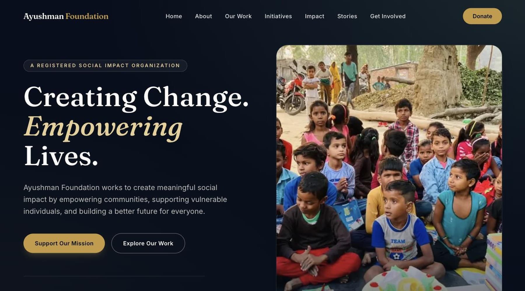 The Ayushman Foundation — Nonprofit Platform — Nonprofit & Social Impact